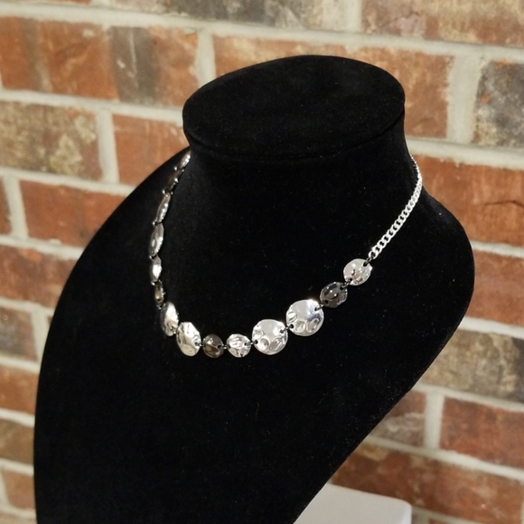 Black and Silver Chain Necklace - Picture 6 of 7